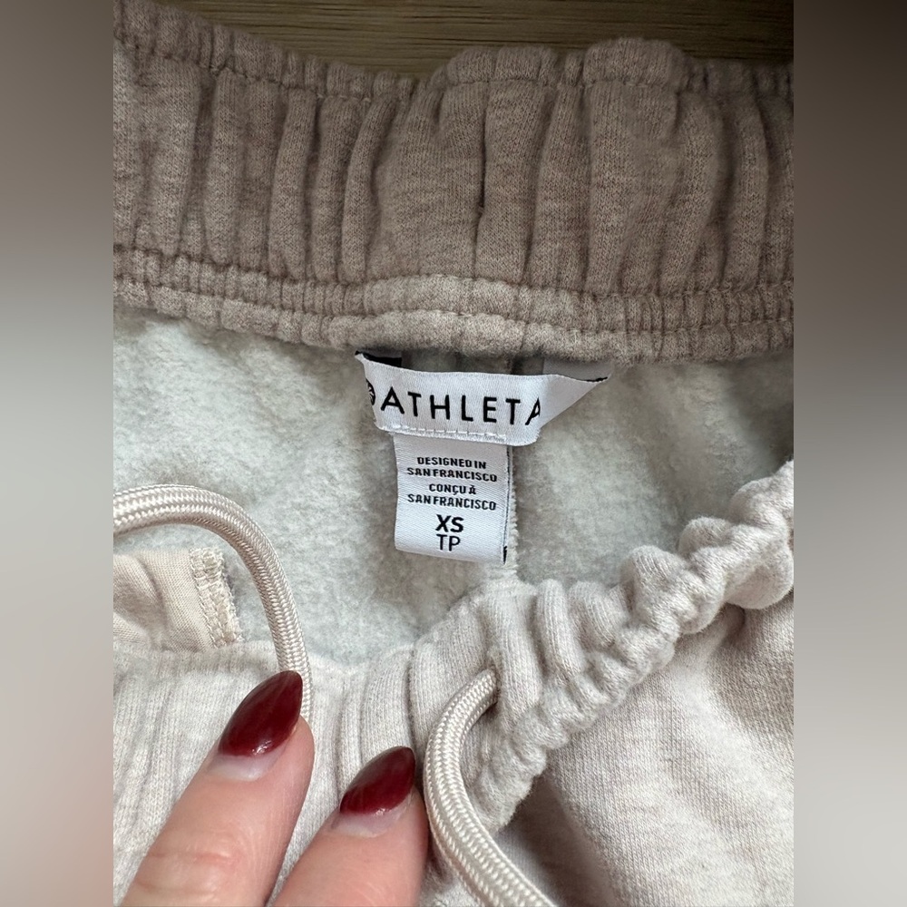 2 pc set* Athleta wide leg & 1/4 zip set, forever fleece, both XS - Picture 5 of 7